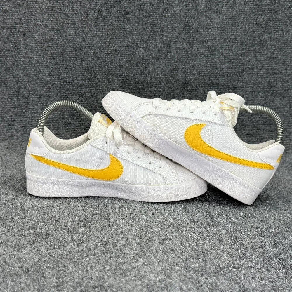 Nike Court Royale AC Canvas Shoes Women's 6 White Topaz Gold‎ Athletic Sneakes